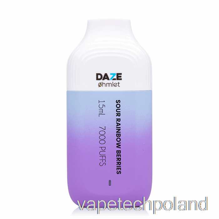 Vape Shop Warszawa 7 Daze Ohmlet 7000 0% Zero Nikotyny Jednorazowe Kwaśne Tęczowe Jagody